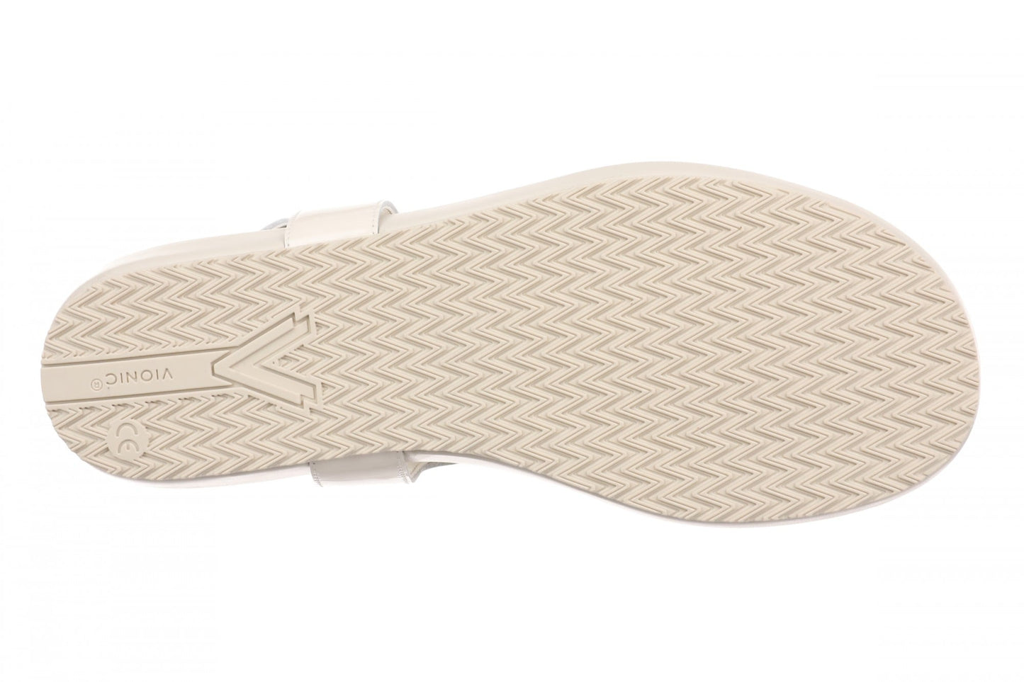 Vionic Palisades Women's Arch Support T-Strap Sandal - Cream - Bottom
