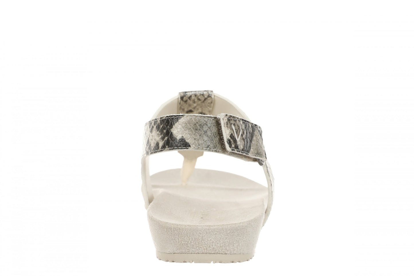 Vionic Palisades Women's Arch Support T-Strap Sandal - Cream Snake - Back