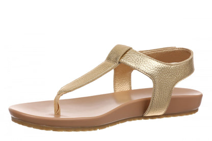 Vionic Palisades Women's Arch Support T-Strap Sandal - Gold - Left angle