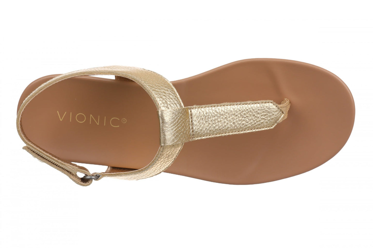 Vionic Palisades Women's Arch Support T-Strap Sandal - Gold - Top