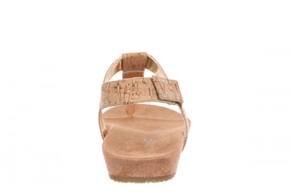 Vionic Palisades Women's Arch Support T-Strap Sandal - Gold Cork - Back