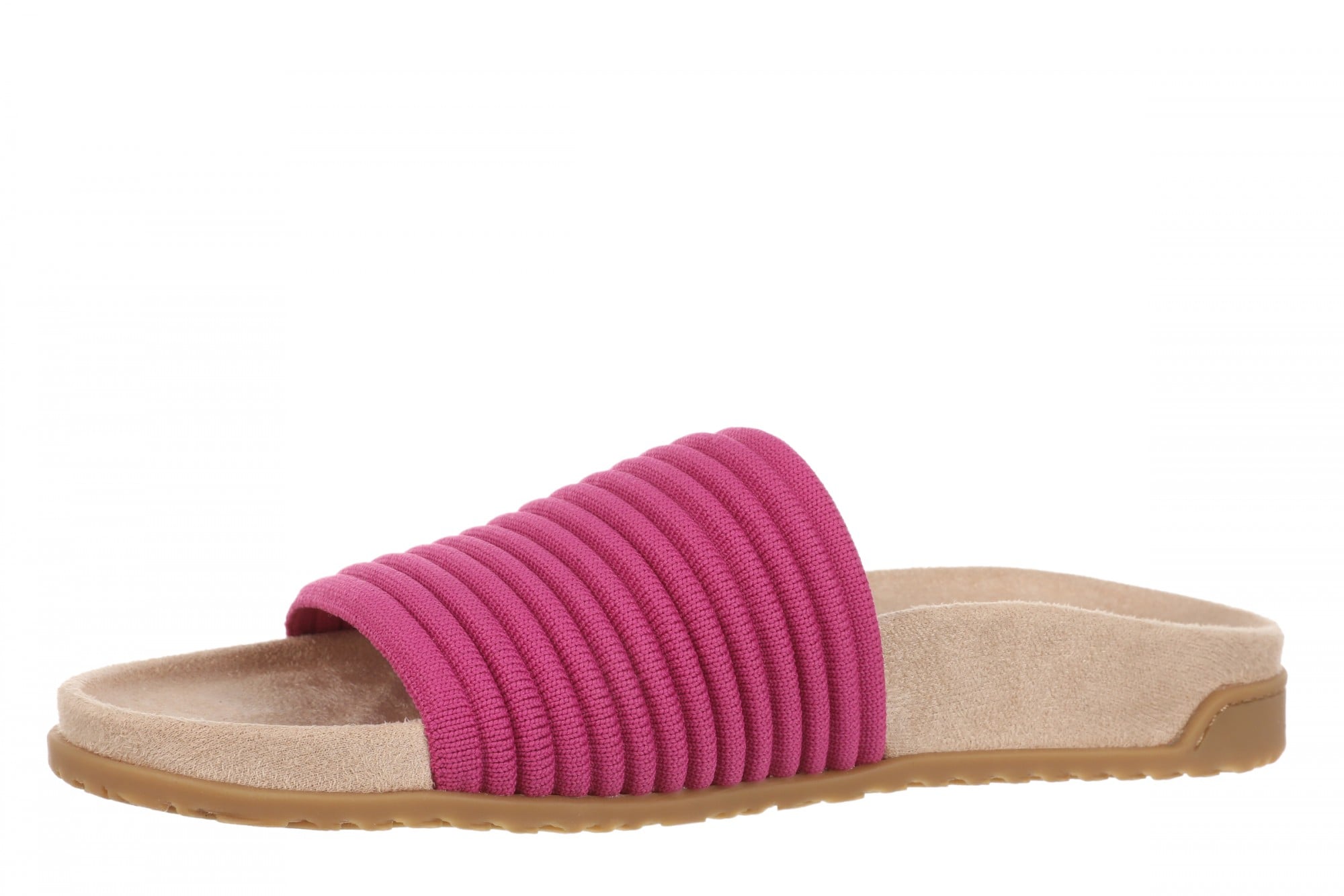 Vionic Evie Knit Women's Comfortable Supportive Slide Sandal - Dark Rose Violet - Left angle