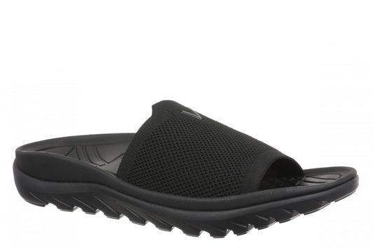 Vionic Haven RX Women's Recovery Slide Sandal - Orthotic Comfort & Arch Support Sandal - Black - Angle main