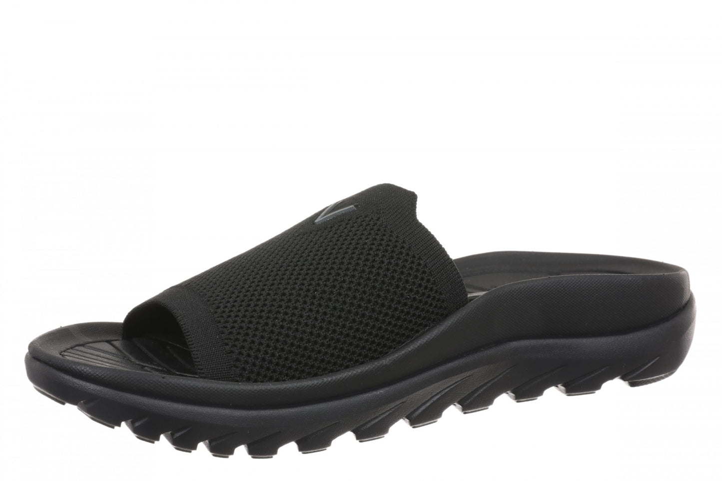 Vionic Haven RX Women's Recovery Slide Sandal - Orthotic Comfort & Arch Support Sandal - Black - Left angle