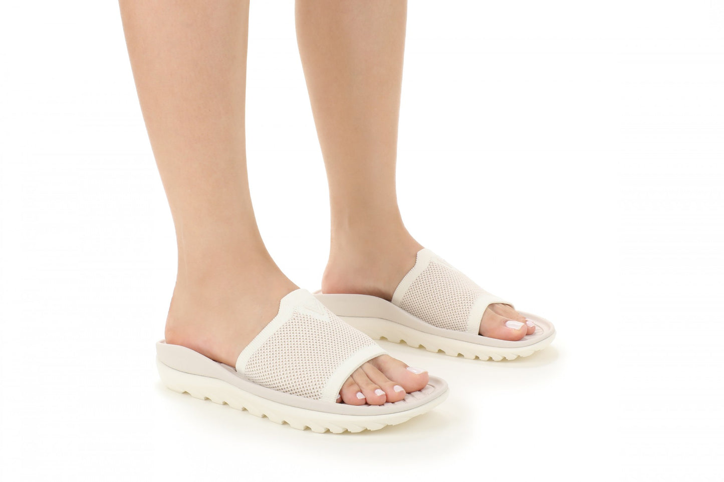 Vionic Haven RX Women's Recovery Slide Sandal - Orthotic Comfort & Arch Support Sandal - Ivory - Lifestyle