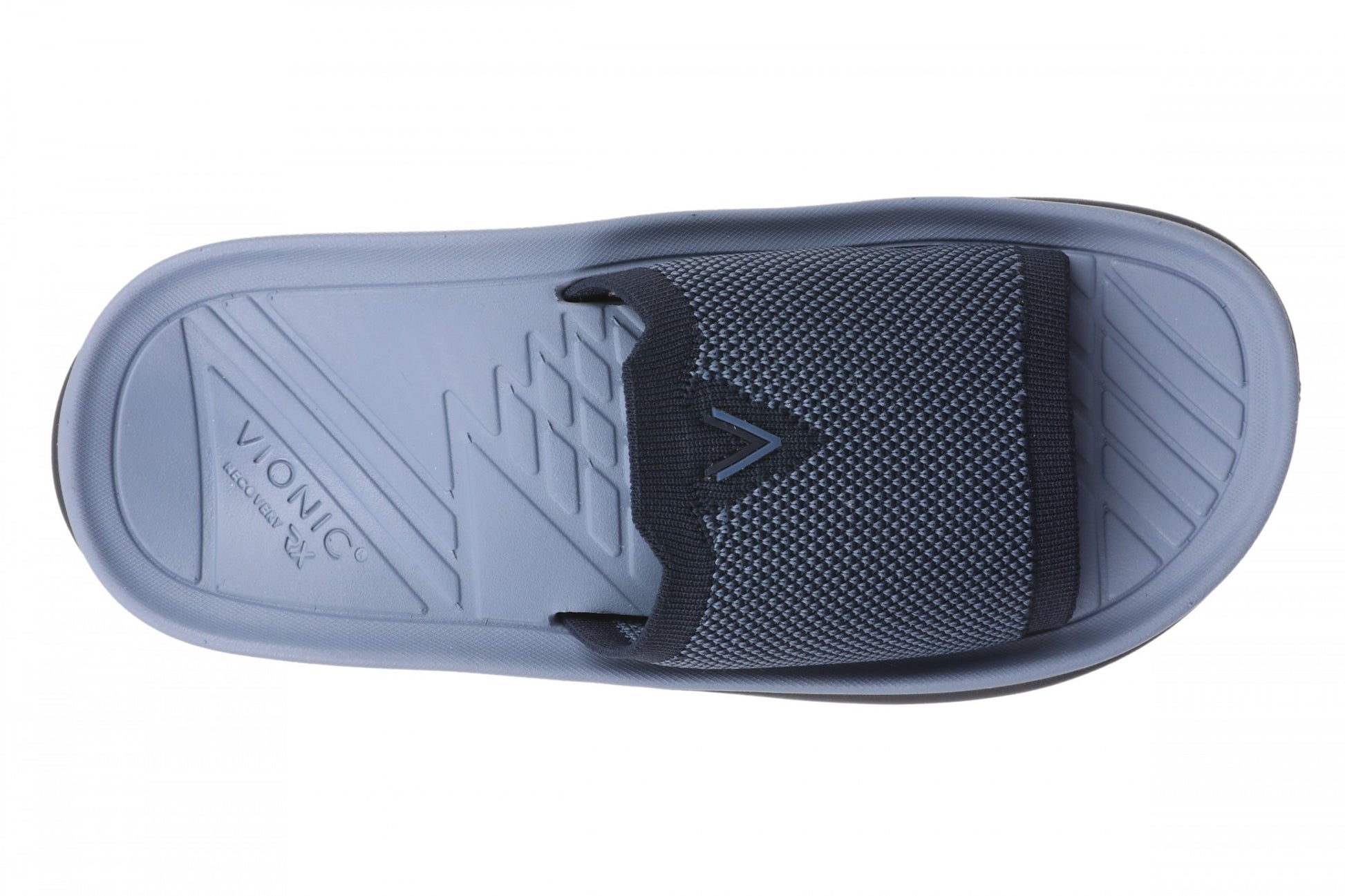 Vionic Haven RX Women's Recovery Slide Sandal - Orthotic Comfort & Arch Support Sandal - Navy Knit - Top