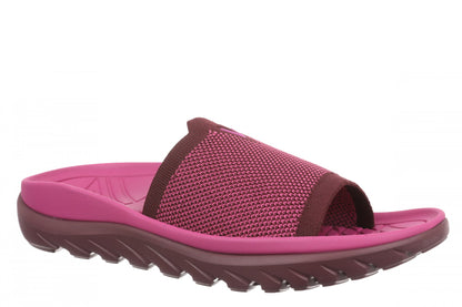 Vionic Haven RX Women's Recovery Slide Sandal - Orthotic Comfort & Arch Support Sandal - Cherry Jubilee - Angle main