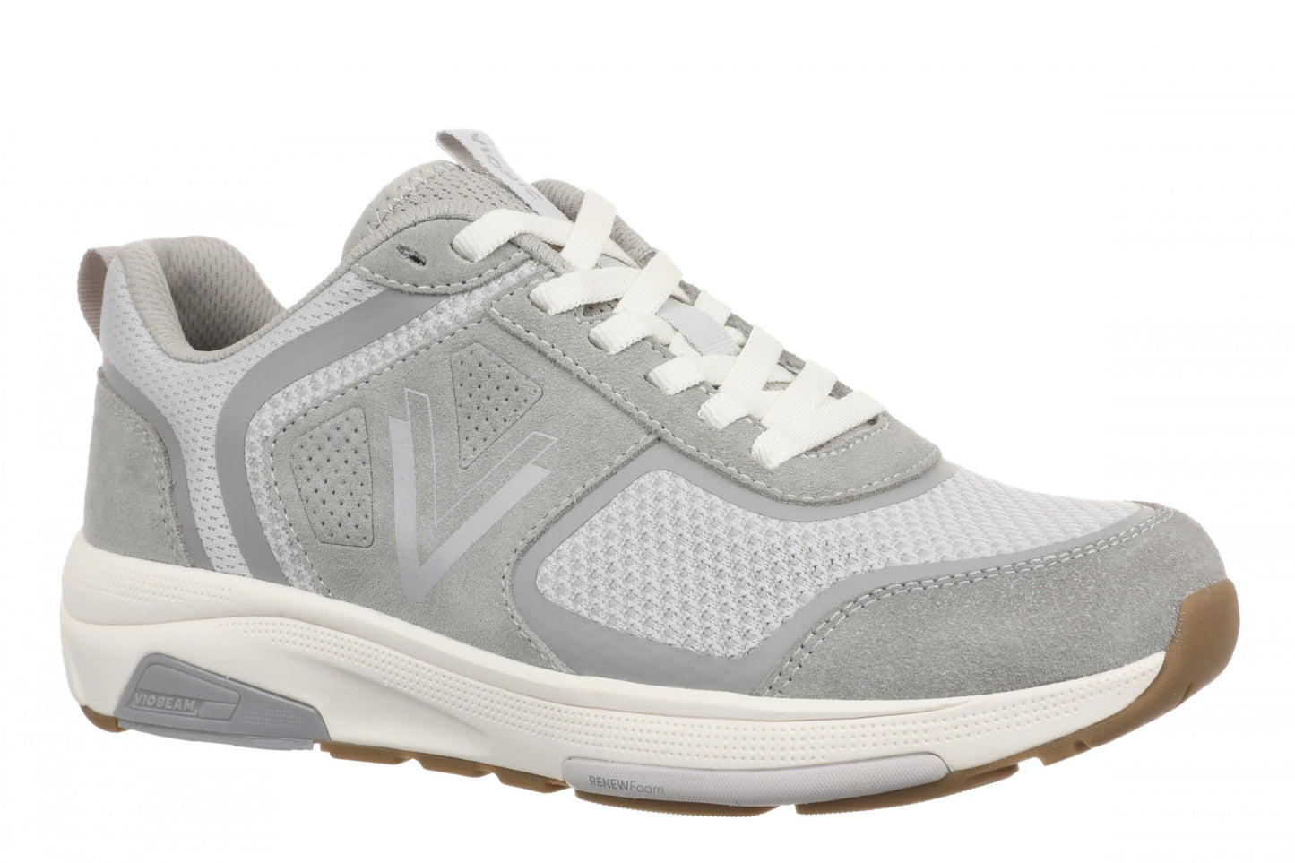 Vionic Walk Strider Knit - Women's Orthotic Arch Support Comfort Walking Shoes - Paloma Grey - Angle main
