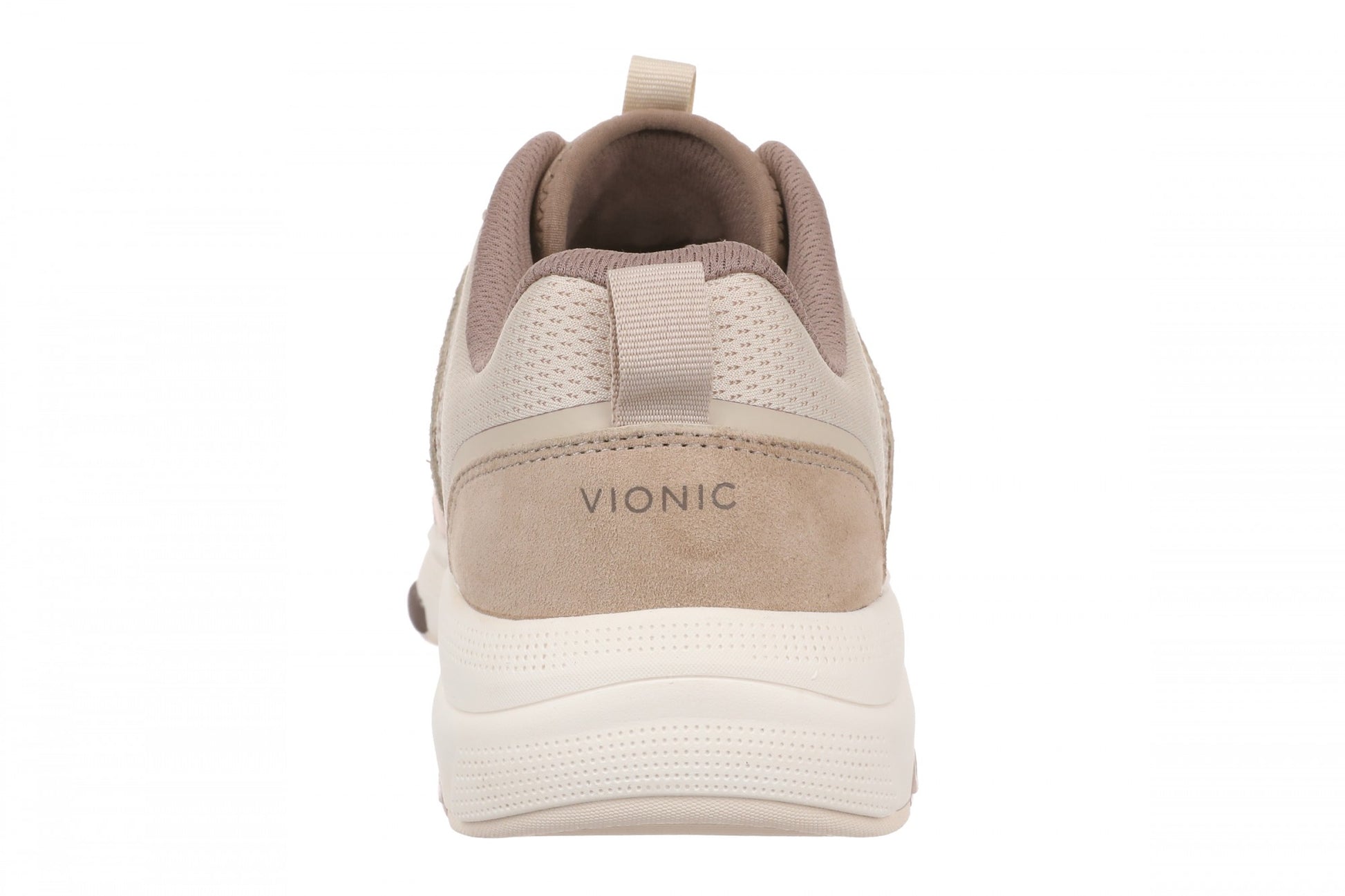 Vionic Walk Strider Knit - Women's Orthotic Arch Support Comfort Walking Shoes - Lucid Beige - Back