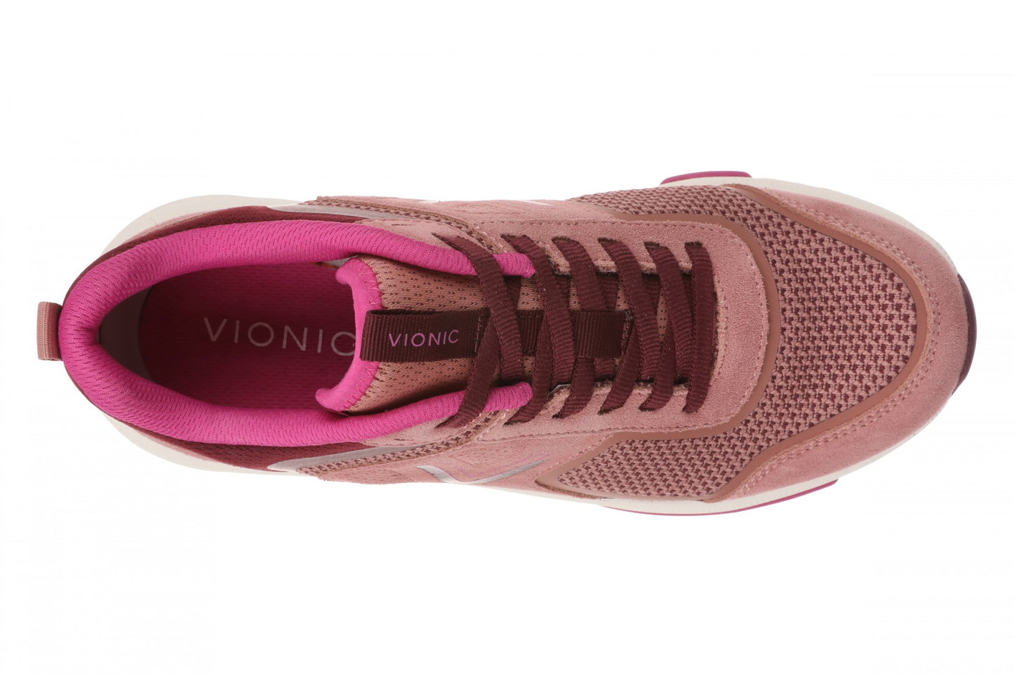 Vionic Walk Strider Knit - Women's Orthotic Arch Support Comfort Walking Shoes - Cinder Rose - Top