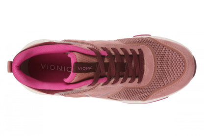 Vionic Walk Strider Knit - Women's Orthotic Arch Support Comfort Walking Shoes - Cinder Rose - Top