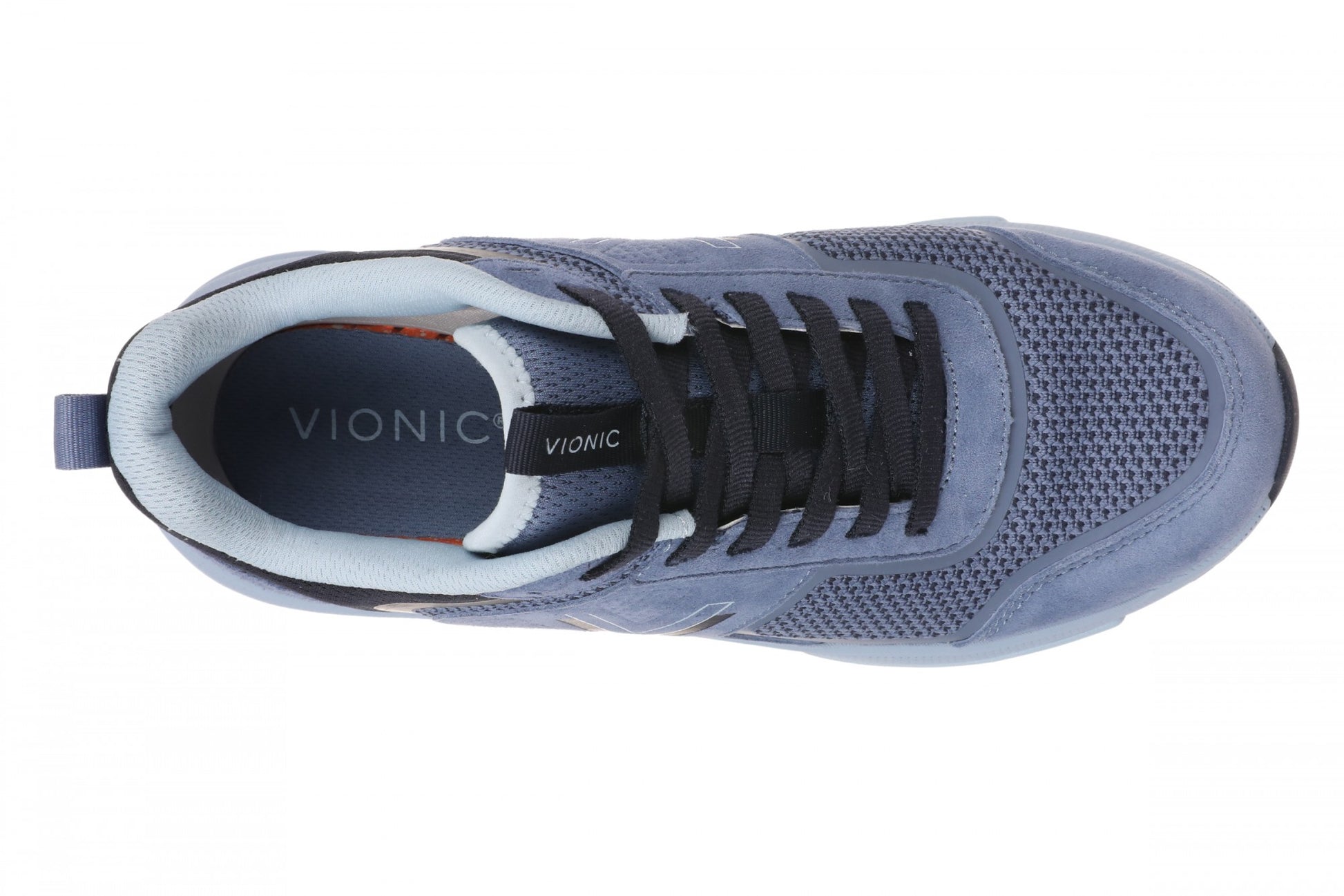 Vionic Walk Strider Knit - Women's Orthotic Arch Support Comfort Walking Shoes - Pacific Blue - Top