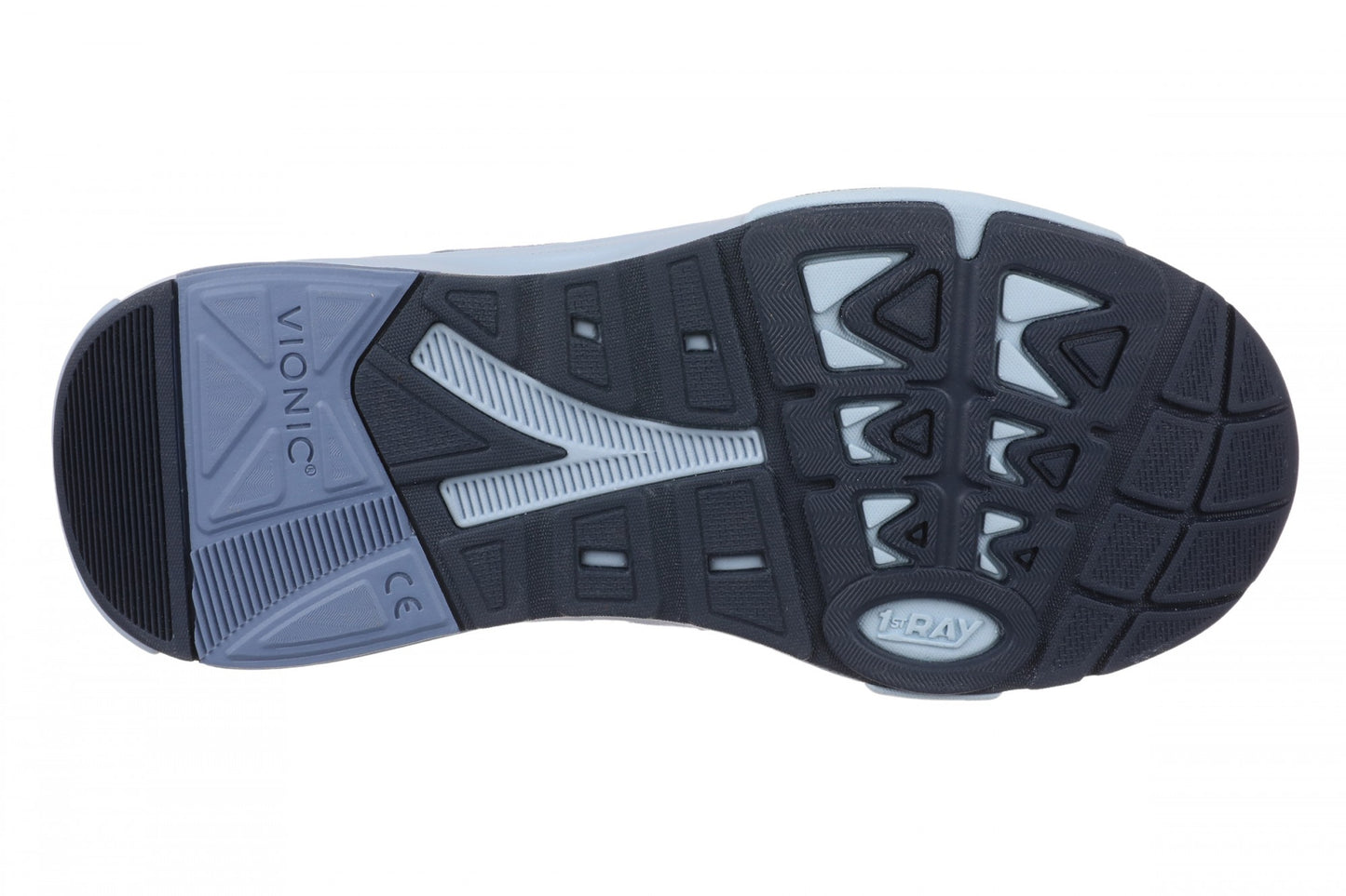 Vionic Walk Strider Knit - Women's Orthotic Arch Support Comfort Walking Shoes - Pacific Blue - Bottom