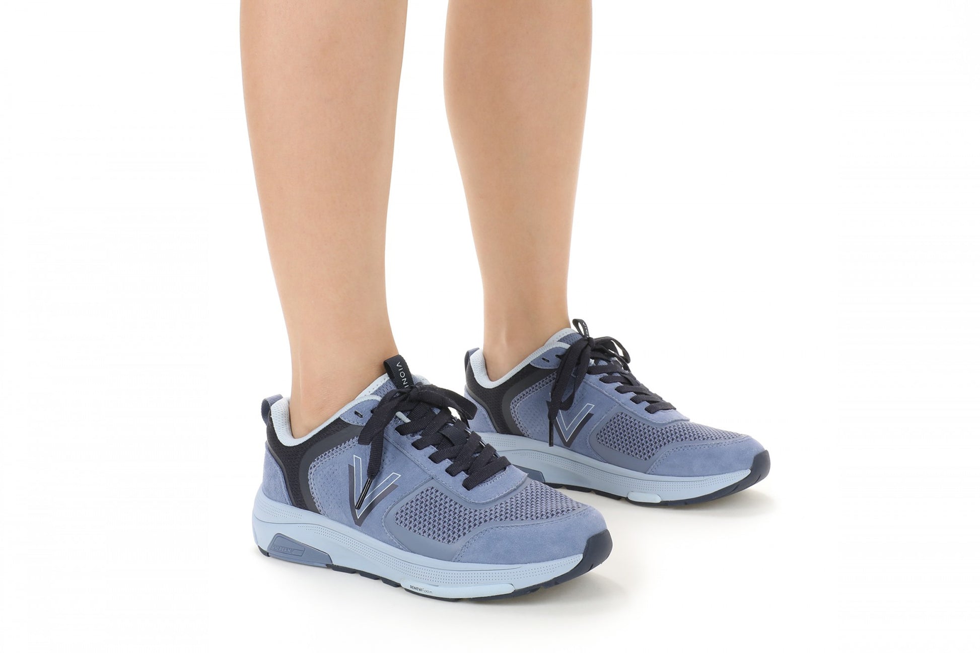 Vionic Walk Strider Knit - Women's Orthotic Arch Support Comfort Walking Shoes - Pacific Blue - Lifestyle