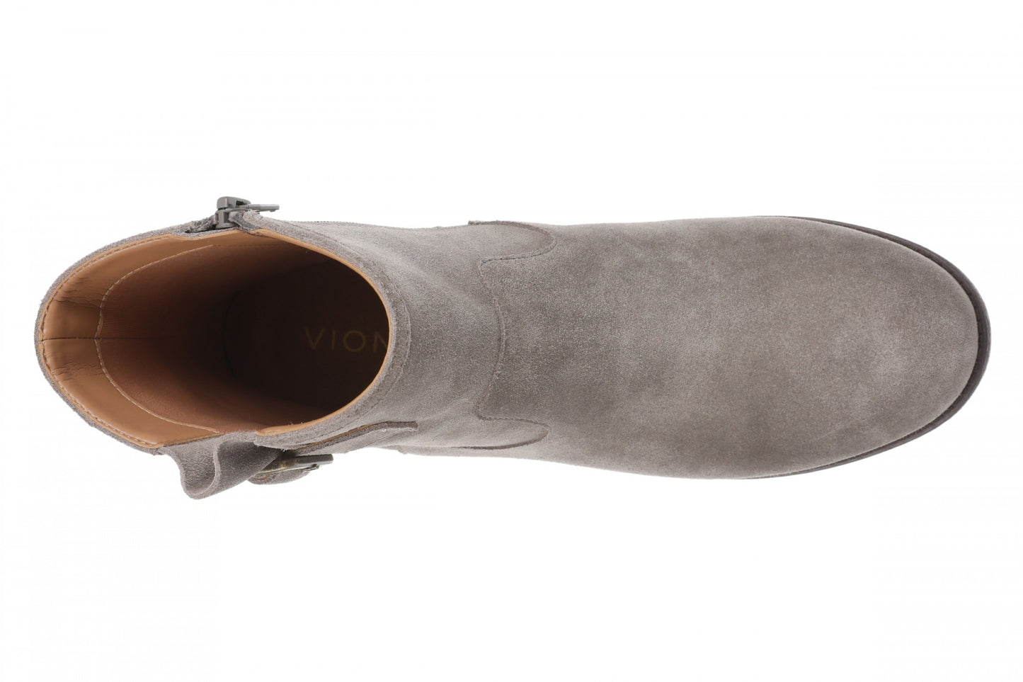 Vionic Jill Women's Heeled Ankle Boot - Women's Comfortable Orthotic Arch Support Ankle Boot - Stone - Top