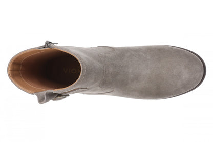 Vionic Jill Women's Heeled Ankle Boot - Women's Comfortable Orthotic Arch Support Ankle Boot - Stone - Top