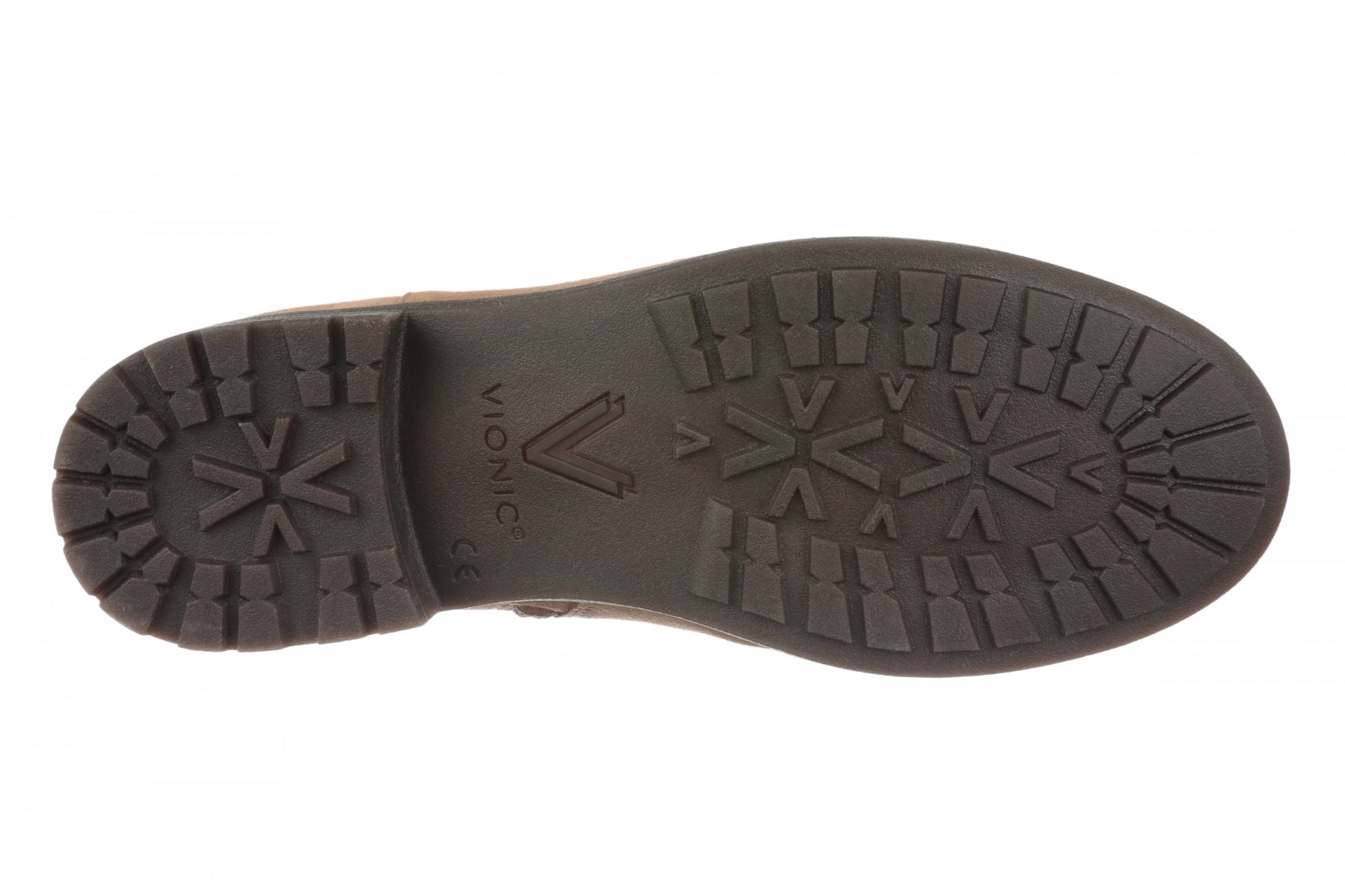 Vionic Jill Women's Heeled Ankle Boot - Women's Comfortable Orthotic Arch Support Ankle Boot - Hazelnut - Bottom