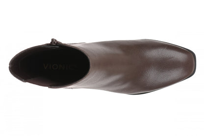 Vionic Vynn Women's Supportive Orthotic Ankle Boot with Arch Support - Chocolate Ganache - Top