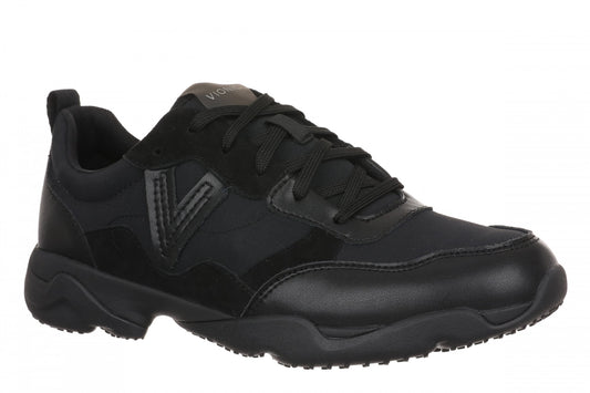 Vionic Walk Slim Glide Women's Comfortable Orthotic Arch Support Walking Sneakers - Black/black - Angle main