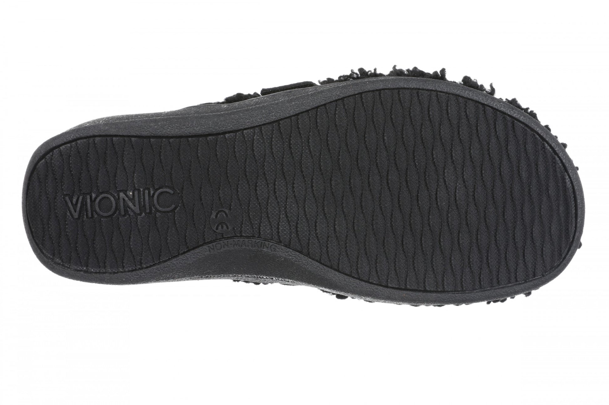 Vionic Izzy Women's Comfortable Orthotic Arch Support Mule Slipper - Black - Bottom