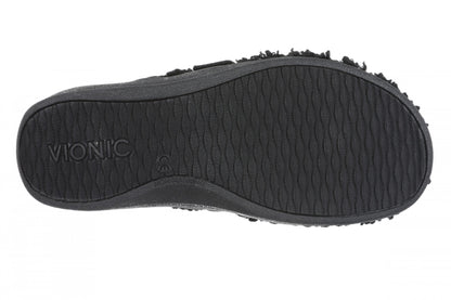 Vionic Izzy Women's Comfortable Orthotic Arch Support Mule Slipper - Black - Bottom