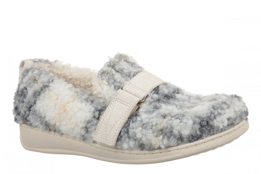 Vionic Imogen Slipper - Women's Orthotic Arch Support Comfort Slipper - Cream Multi - Angle main