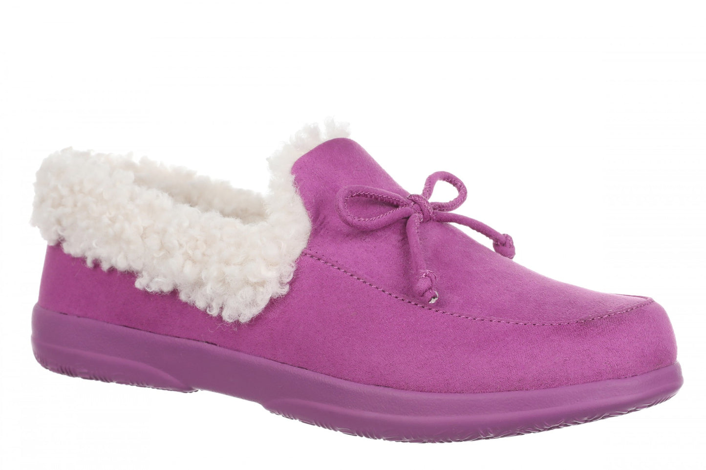 Vionic Claribel Slipper - Women's Cozy Orthotic Arch Support House Slipper - Opulent Berry - Angle main