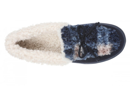 Vionic Claribel Slipper - Women's Cozy Orthotic Arch Support House Slipper - Navy Blazer - Top