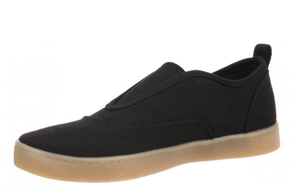Vionic Cobalt Women's Orthotic Arch Support Comfort Slip-On Sneaker - Black/gum - Left angle