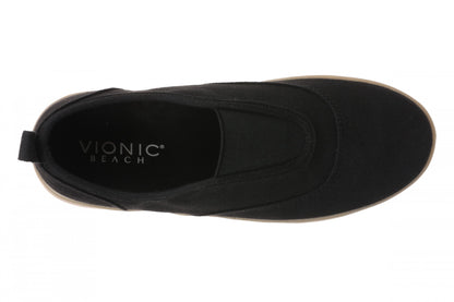 Vionic Cobalt Women's Orthotic Arch Support Comfort Slip-On Sneaker - Black/gum - Top