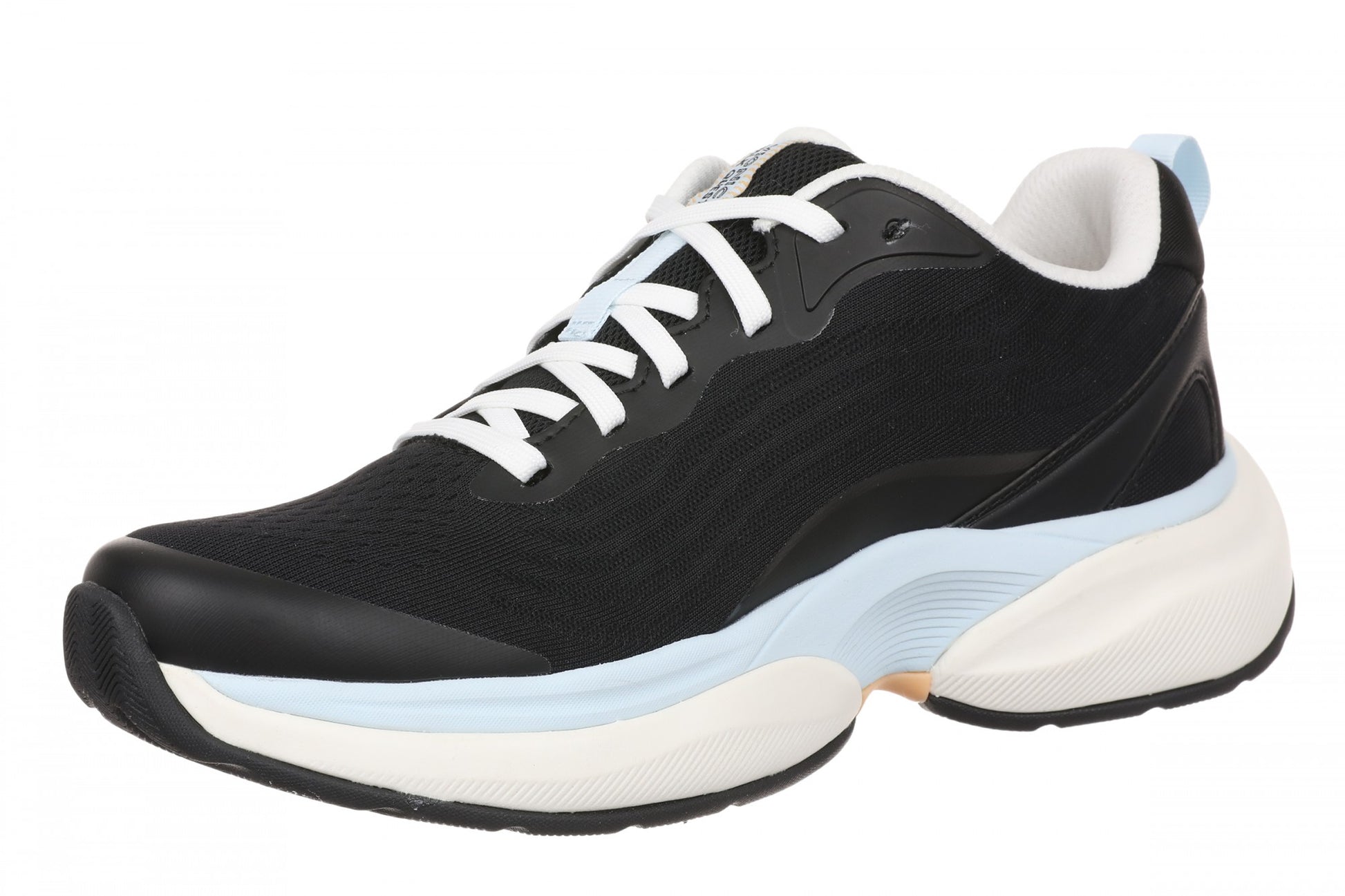 Vionic Walk Quest Women's Lightweight Comfort Orthotic Arch Support Walking Shoes - Black - Left angle