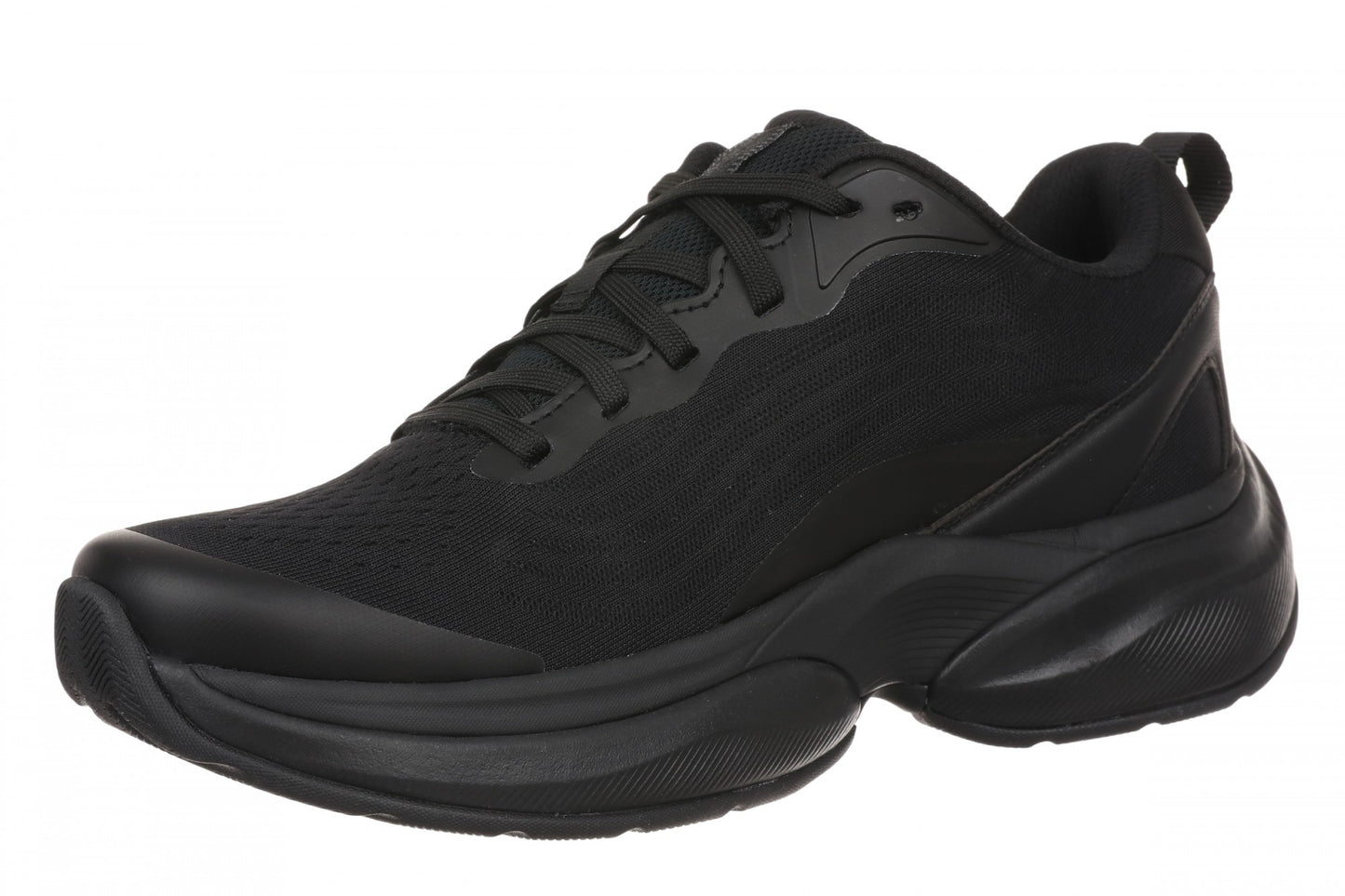 Vionic Walk Quest Women's Lightweight Comfort Orthotic Arch Support Walking Shoes - Black/black - Left angle