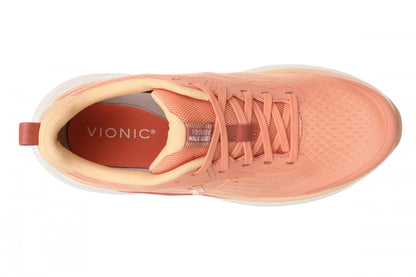 Vionic Walk Quest Women's Lightweight Comfort Orthotic Arch Support Walking Shoes - Shell Coral - Top
