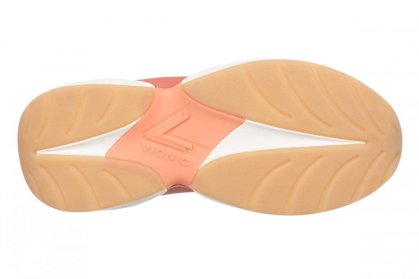 Vionic Walk Quest Women's Lightweight Comfort Orthotic Arch Support Walking Shoes - Shell Coral - Bottom