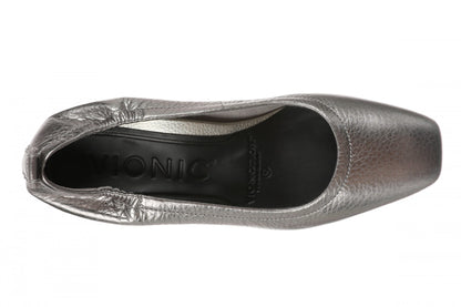 Vionic Ramona Comfort Arch Support Women's Pump Shoe - Pewter - Top