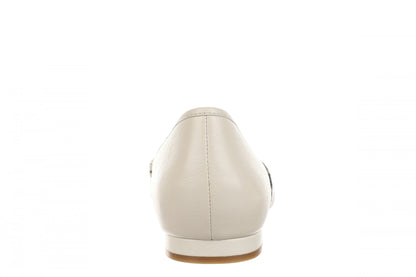 Vionic Gracia Women's Comfort Ballerina Shoe with Arch Support - Cream Snake - Back