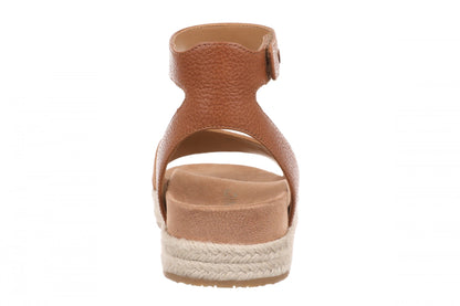 Vionic Yucca Women's Espadrille Platform Sandal with Arch Support - Tan - Back