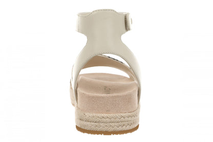 Vionic Yucca Women's Espadrille Platform Sandal with Arch Support - Cream Snake - Back