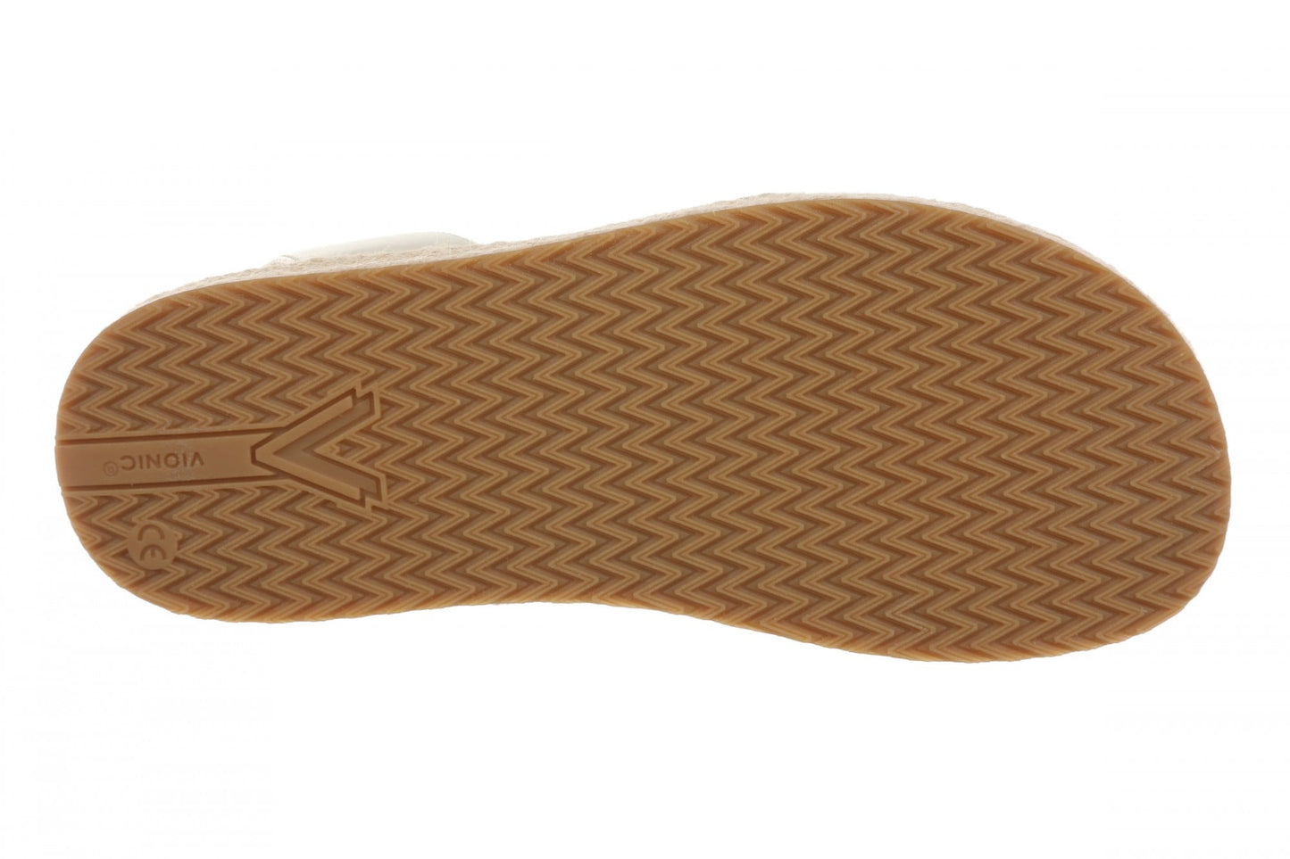 Vionic Yucca Women's Espadrille Platform Sandal with Arch Support - Cream Snake - Bottom