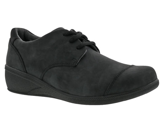 Drew Jemma Women's Therapeutic Shoe - Black Leather - Main View