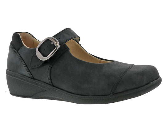 Drew Jillian Women's Therapeutic Shoes - Black Leather - Main View