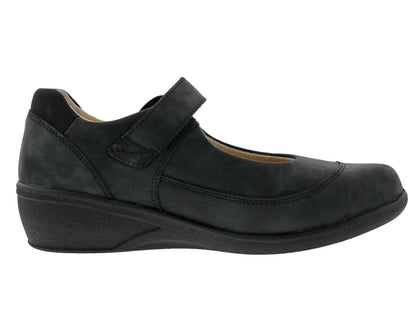 Drew Jillian Women's Therapeutic Shoes - Black Leather - Outside View