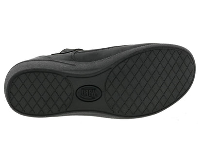 Drew Jillian Women's Therapeutic Shoes - Black Leather - Top View