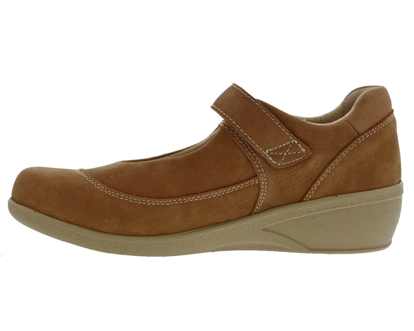 Drew Jillian Women's Therapeutic Shoes - Tan Nubuck - Inside View