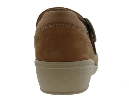 Drew Jillian Women's Therapeutic Shoes - Tan Nubuck - Back View