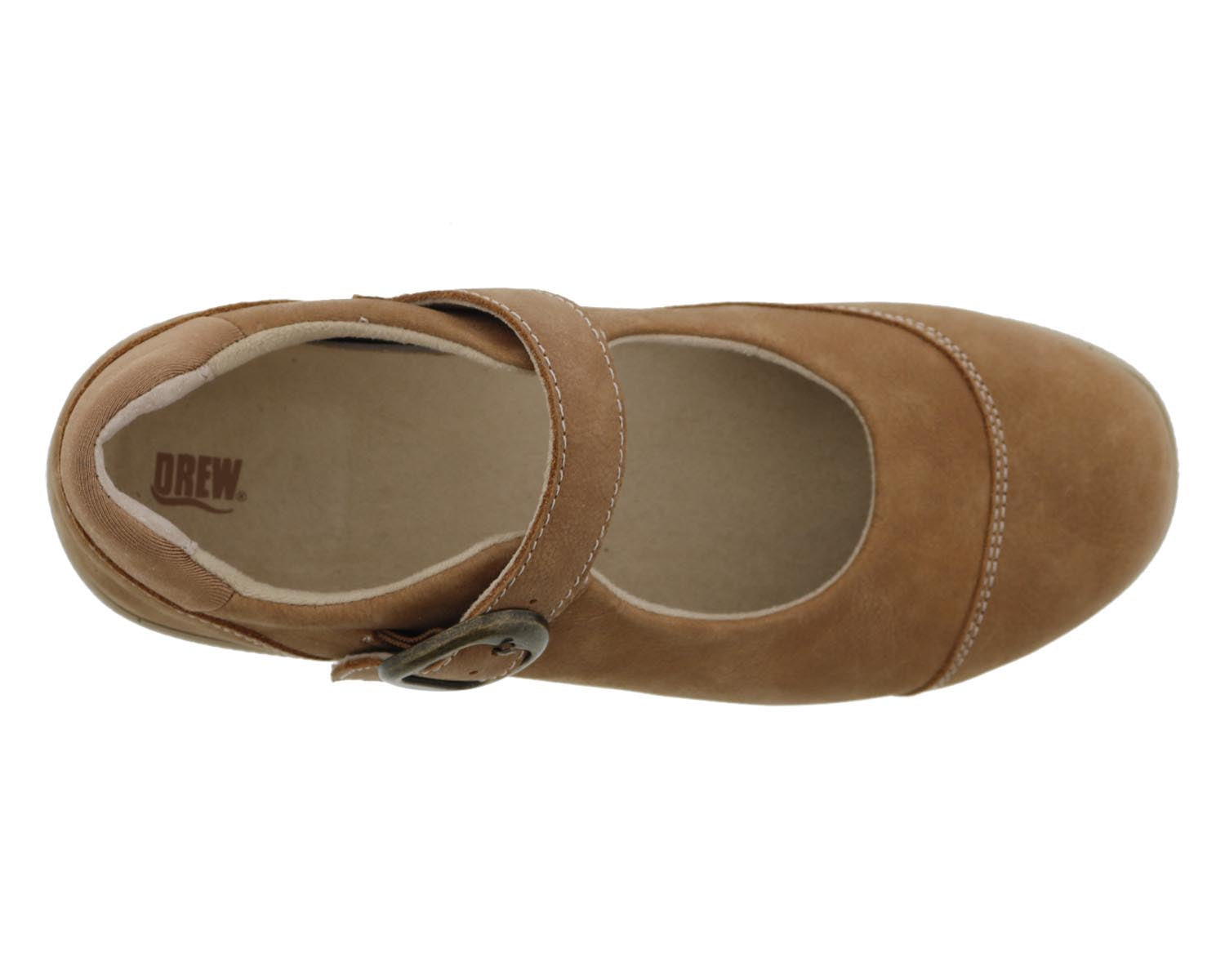 Drew Jillian Women's Therapeutic Shoes - Tan Nubuck - Top View