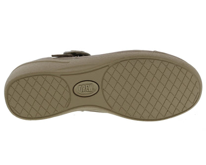 Drew Jillian Women's Therapeutic Shoes - Taupe Leather - Top View