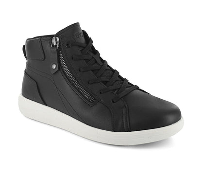Strive Kensignton Women's Comfort High Top Zipper Sneaker Boot - Black Ii - Angle