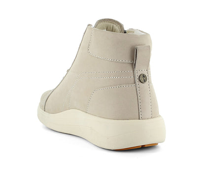 Strive Kensignton Women's Comfort High Top Zipper Sneaker Boot - Sand - Back View