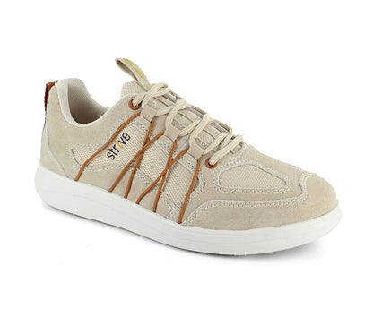 Strive Lisbon Women's Comfort Sneaker - Sand - Angle